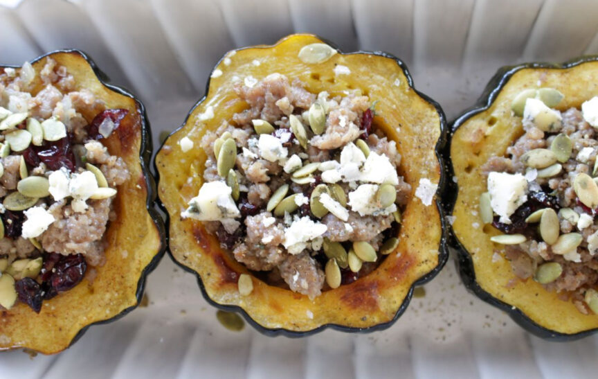 acorn squash stuffed with all the Fall flavors