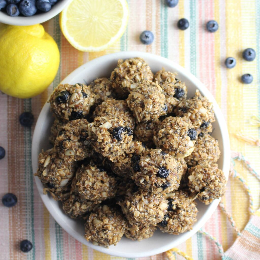 lemon blueberry energy balls