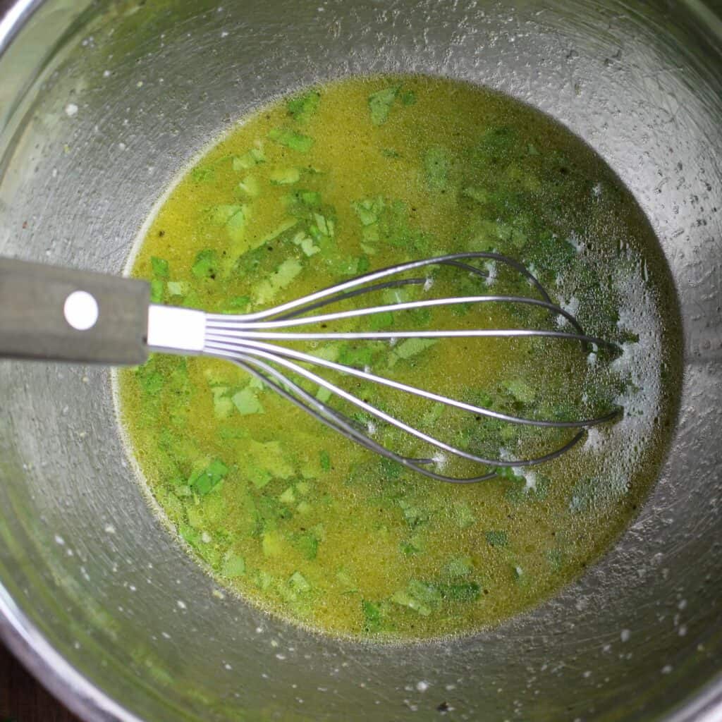 lemon basil sauce all whisk together