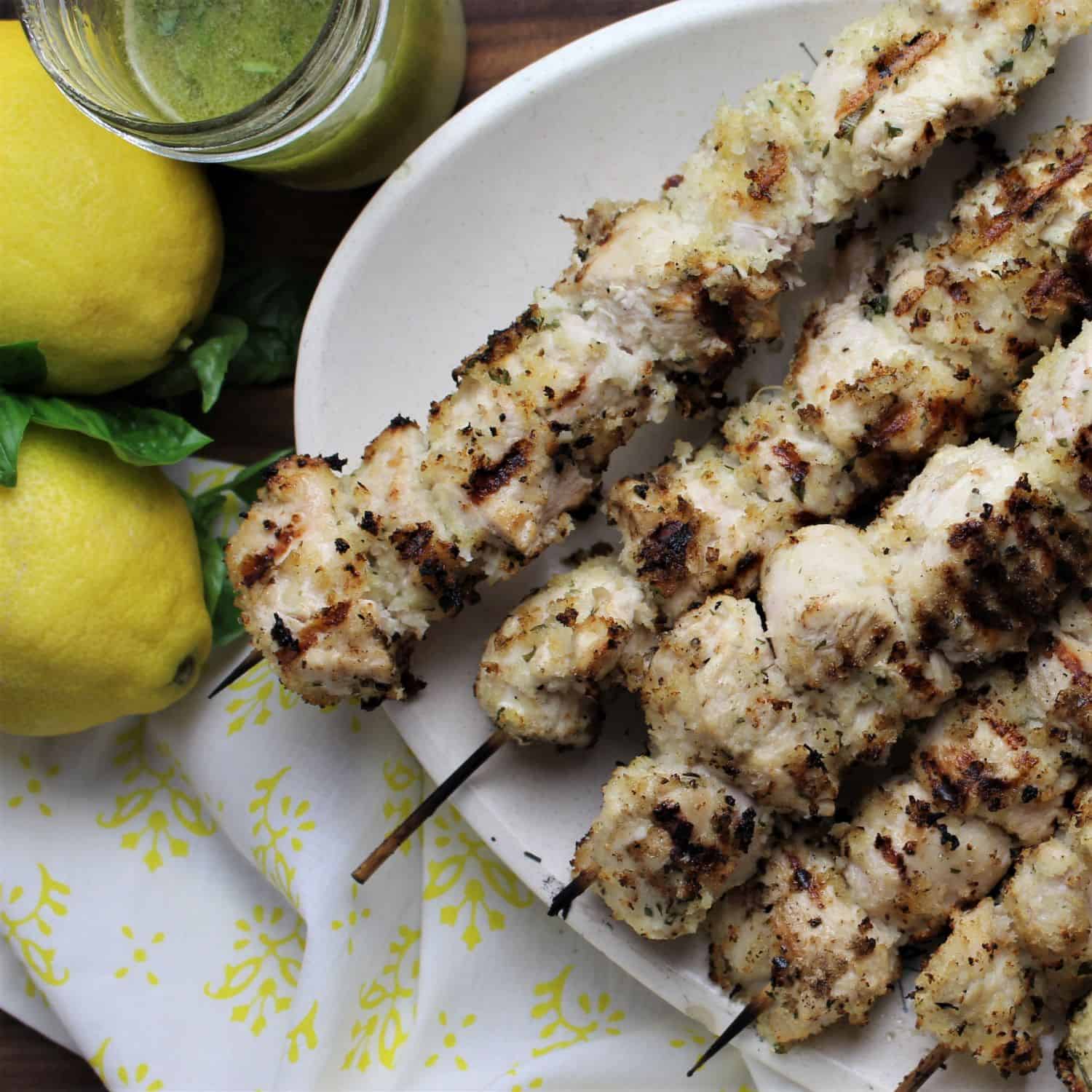 Chicken Spiedini - Grilled Chicken Skewers - Inside The Rustic Kitchen