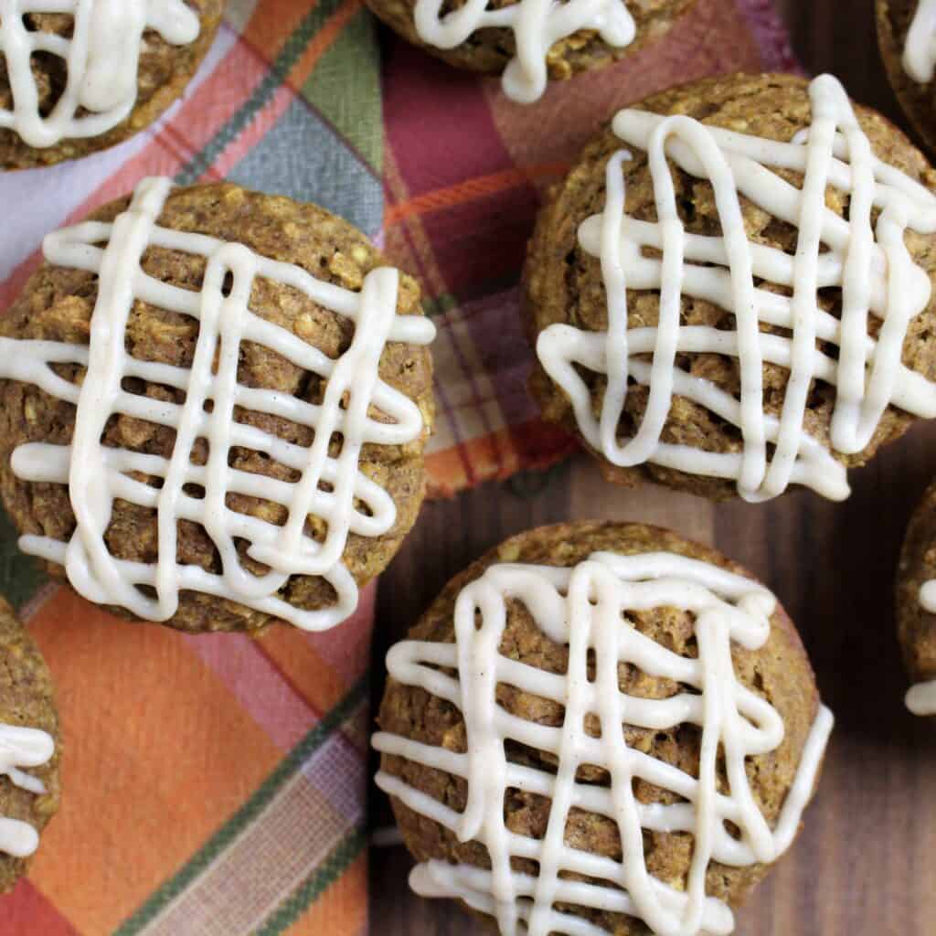 pumpkin muffins with maple glaze