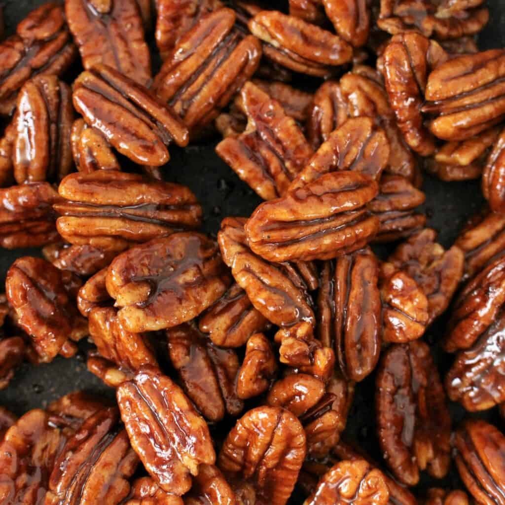 maple glazed pecans complete