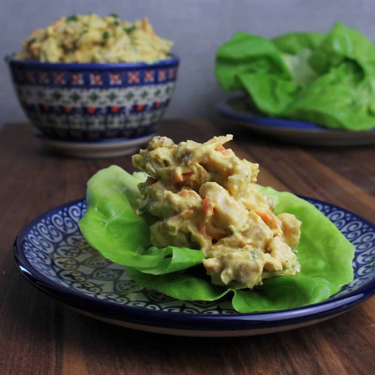 Featured image for “Easy & Healthy Curry Chicken Salad without Celery”