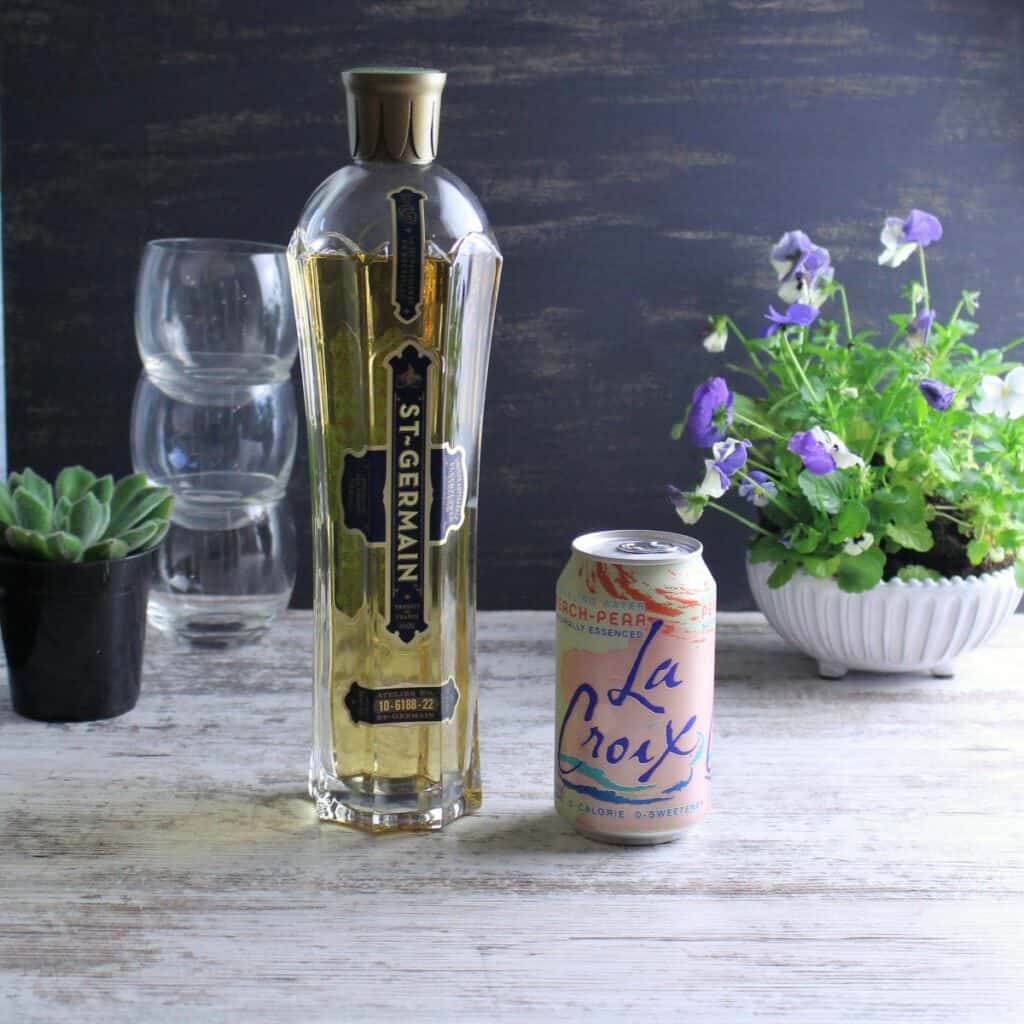 Only 2 ingredients are needed for this Elderflower Spritz: St. Germain and seltzer water.