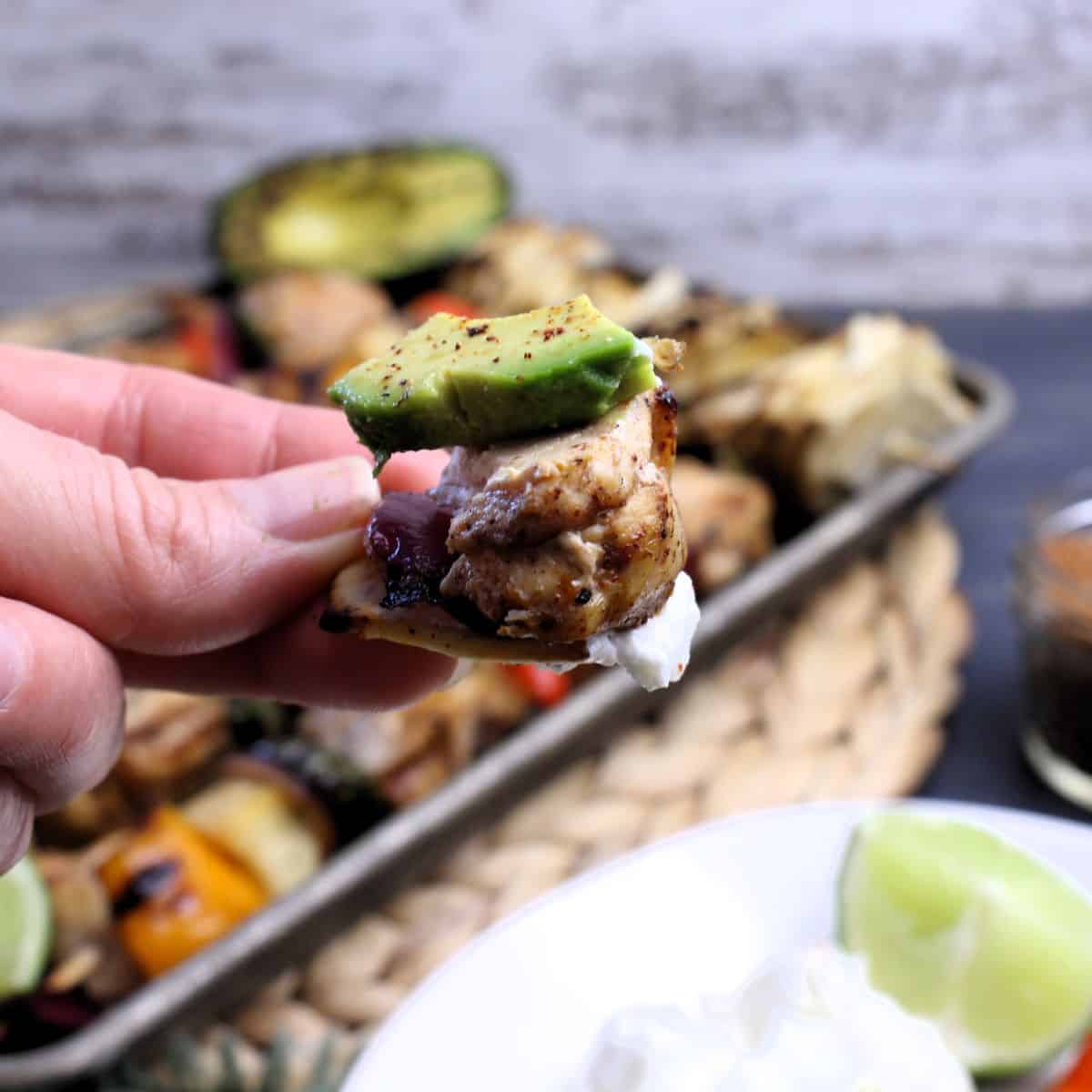 Easy Grilled Chicken Fajita Kabobs Freckle Face Foodie