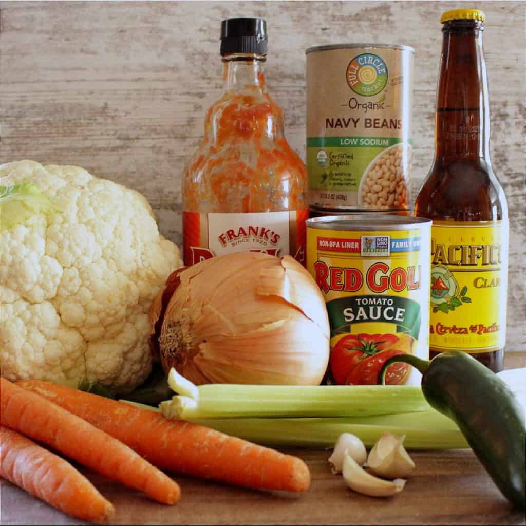 Just a handful of ingredients are needed to warm up with this bowl of chili.