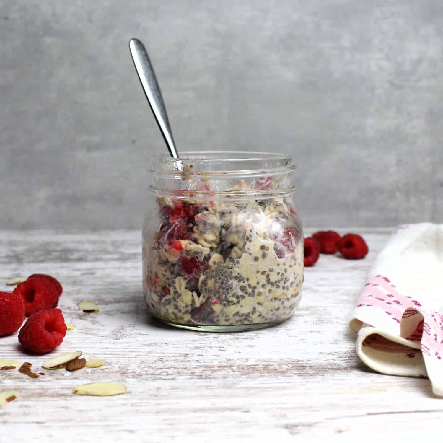 Featured image for “Easy Overnight Oats with Raspberries”