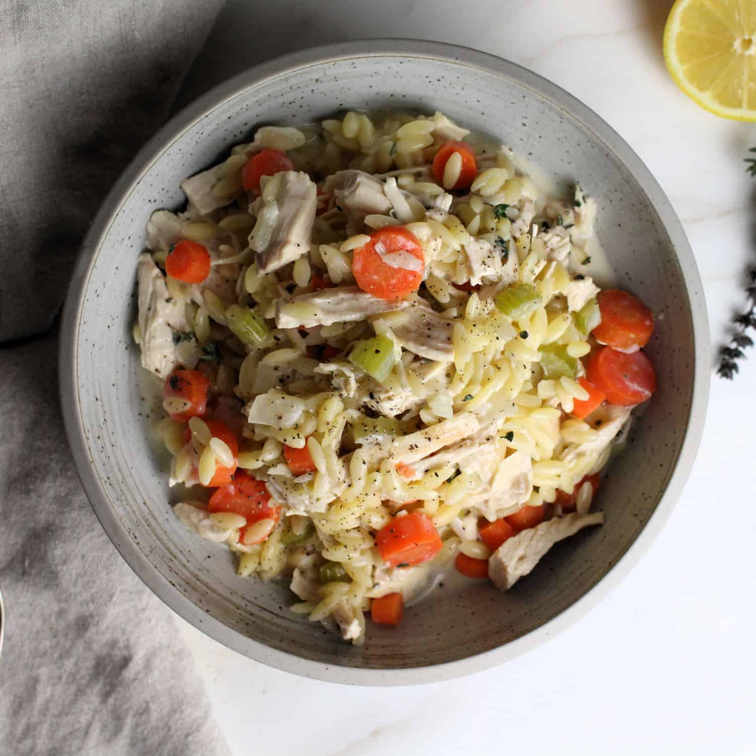 Featured image for “Simple Chicken Orzo Bake”