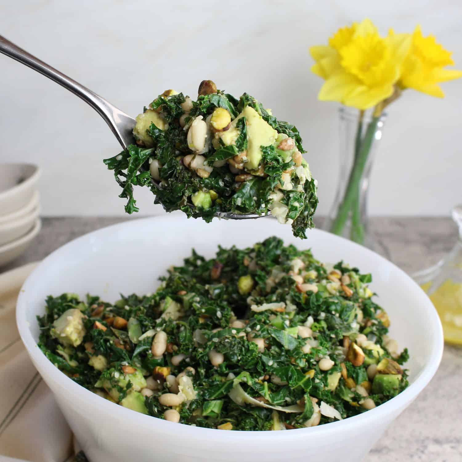 Featured image for “Warm White Bean Kale Salad”